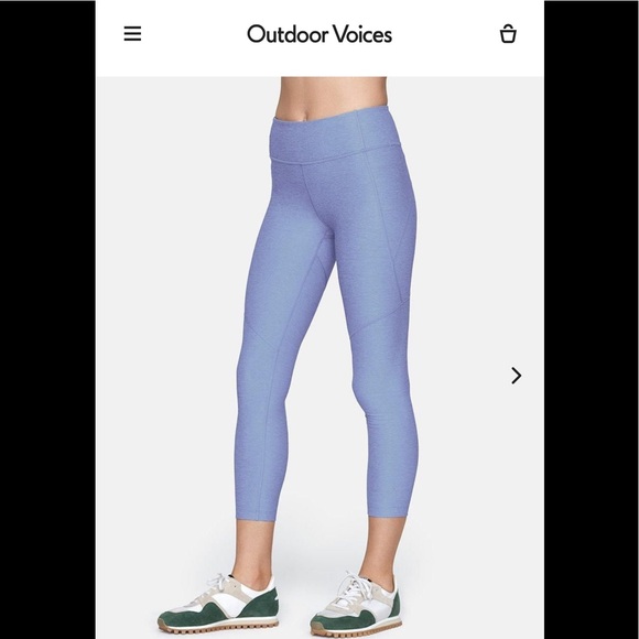 Outdoor Voices 3/4 Warmup Leggings in Lilac - Picture 2 of 7